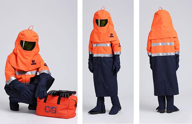 Nomex&reg;面料制作的55cal 防電弧大袍防電弧服